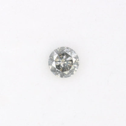0.40 CT Loose Salt and Pepper Round Cut Diamond | Natural Ethical Gemstone | Unique Engagement Ring Alternative | Rustic Jewelry |