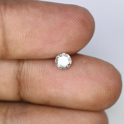 0.41 CT Loose Salt and Pepper Round Cut Diamond | Ethical Natural Gemstone | Unique Engagement Ring Alternative | Rustic Bohemian Jewelry