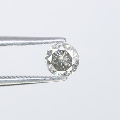 0.37 CT Loose Salt and Pepper Round Cut Diamond | Natural Gemstone | Engagement, Anniversary Ring | Unique Jewelry Gift | Mother's Day