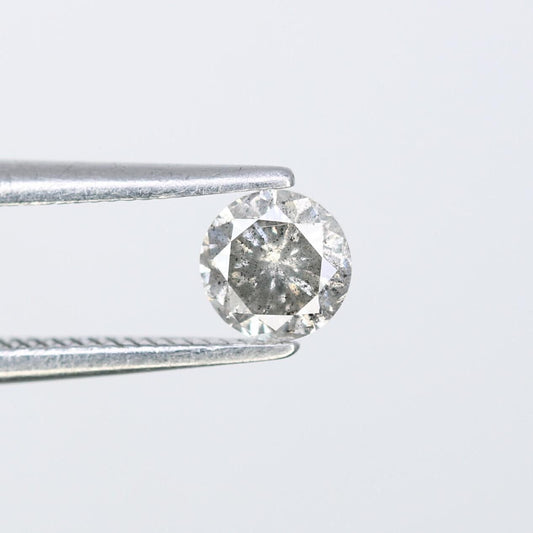 0.37 CT Loose Salt and Pepper Round Cut Diamond | Natural Gemstone | Engagement, Anniversary Ring | Unique Jewelry Gift | Mother's Day