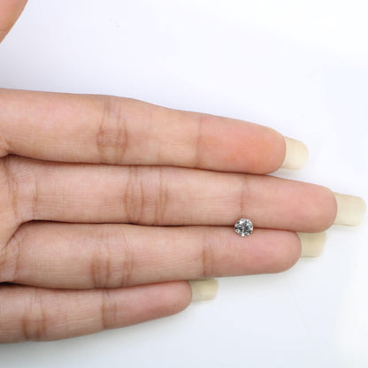 0.39 CT Loose Salt and Pepper Round Cut Diamond | Ethical Natural Gemstone | Unique Alternative Engagement Ring | Rustic Vintage Jewelry