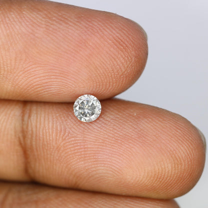0.37 CT Loose Salt and Pepper Round Cut Diamond | Natural Gemstone | Engagement, Anniversary Ring | Unique Jewelry Gift | Mother's Day