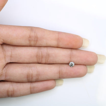 0.37 CT Loose Salt and Pepper Round Cut Diamond | Natural Ethical Gem | Engagement, Anniversary Gift | Great for Holidays & Mother's Day