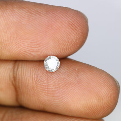 0.37 CT Loose Salt and Pepper Round Cut Diamond | Natural Gemstone | Engagement, Anniversary Ring | Unique Jewelry Gift | Mother's Day