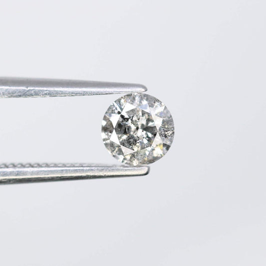 0.36 CT Loose Round Cut Salt and Pepper Diamond | Ethical Gem | Perfect for Engagement, Anniversary, or Promise Ring | Unique Vintage Gift