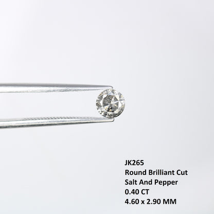 0.40 CT Loose Salt and Pepper Round Cut Diamond | Engagement, Anniversary, or Promise Ring | Unique Jewelry Gift | Trending Holiday Gift