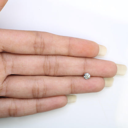 0.42 CT Salt and Pepper Round Cut Loose Diamond | Natural Perfect for Engagement, Anniversary, or Jewelry | Holidays & Special Occasions