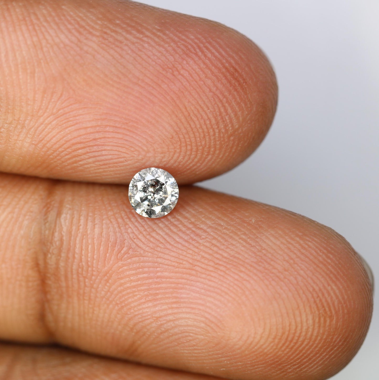 0.36 CT Loose Round Cut Salt and Pepper Diamond | Ethical Gem | Perfect for Engagement, Anniversary, or Promise Ring | Unique Vintage Gift