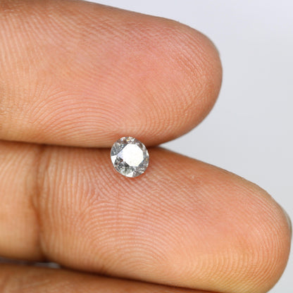 0.44 CT Round Cut Loose Salt and Pepper Diamond | Natural Ethical Gemstone | Engagement, Anniversary | Perfect for Holidays & Celebrations