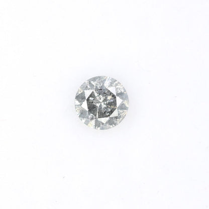 0.44 CT Round Cut Loose Salt and Pepper Diamond | Natural Ethical Gemstone | Engagement, Anniversary | Perfect for Holidays & Celebrations