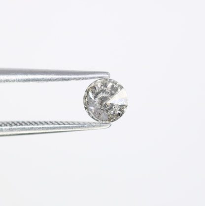 0.41 CT Raw Round Cut Salt and Pepper Diamond | Unique Ethical Gem | Perfect for Custom Engagement or Anniversary Rings | Special Gift Idea
