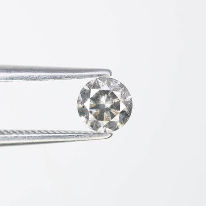 0.42 CT Loose Round Cut Salt and Pepper Diamond | Distinct Natural Gem | Perfect for Custom Jewelry | Gift for Engagements or Anniversaries