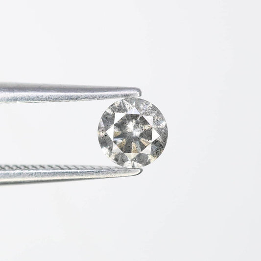 0.42 CT Loose Round Cut Salt and Pepper Diamond | Distinct Natural Gem | Perfect for Custom Jewelry | Gift for Engagements or Anniversaries