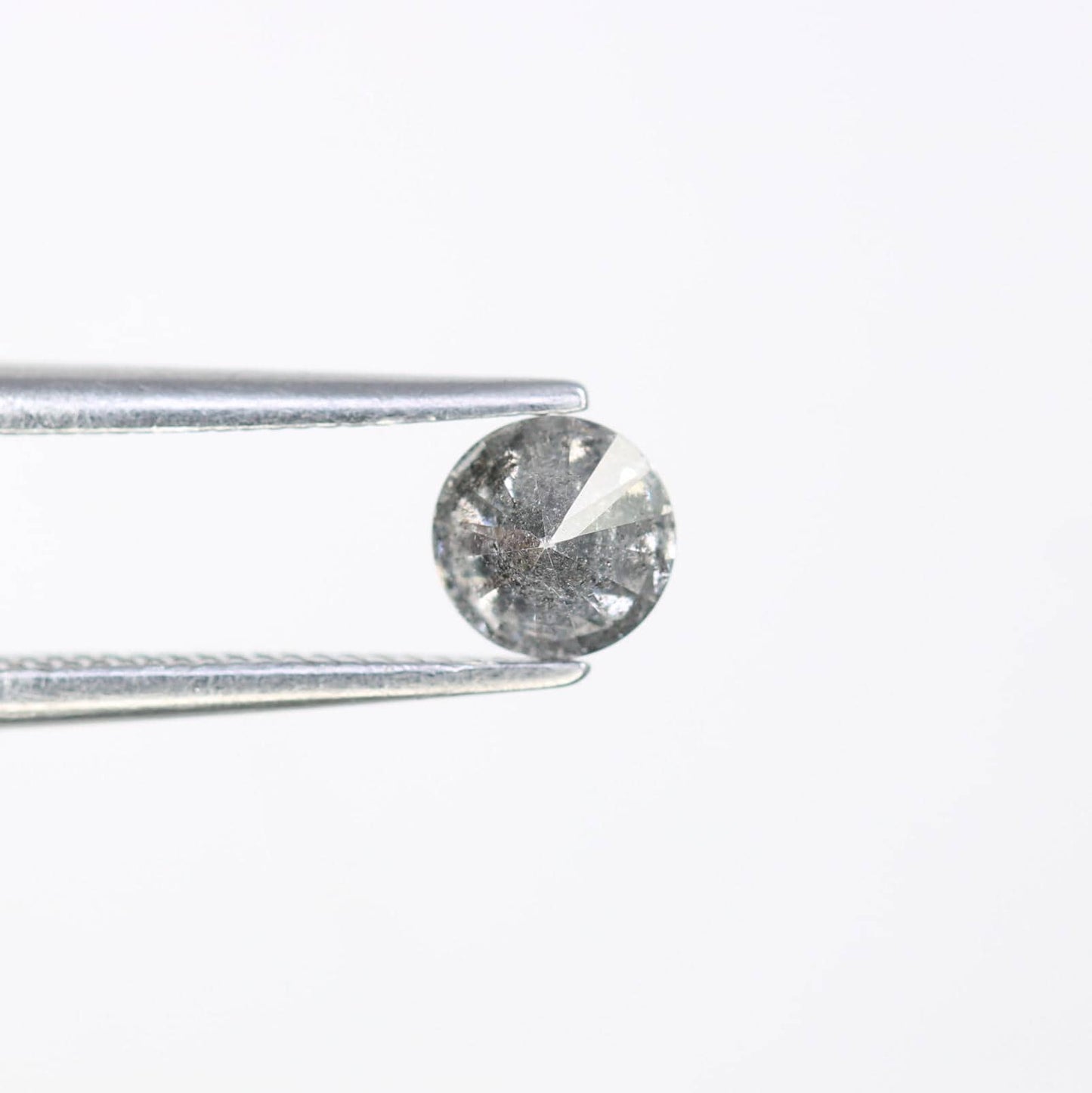 0.42 CT Unique Round Cut Salt and Pepper Diamond | Raw Natural Gem | Perfect for Custom Rings | Ideal for Weddings, Anniversaries, or Gifts
