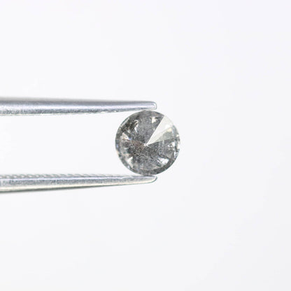 0.42 CT Unique Round Cut Salt and Pepper Diamond | Raw Natural Gem | Perfect for Custom Rings | Ideal for Weddings, Anniversaries, or Gifts