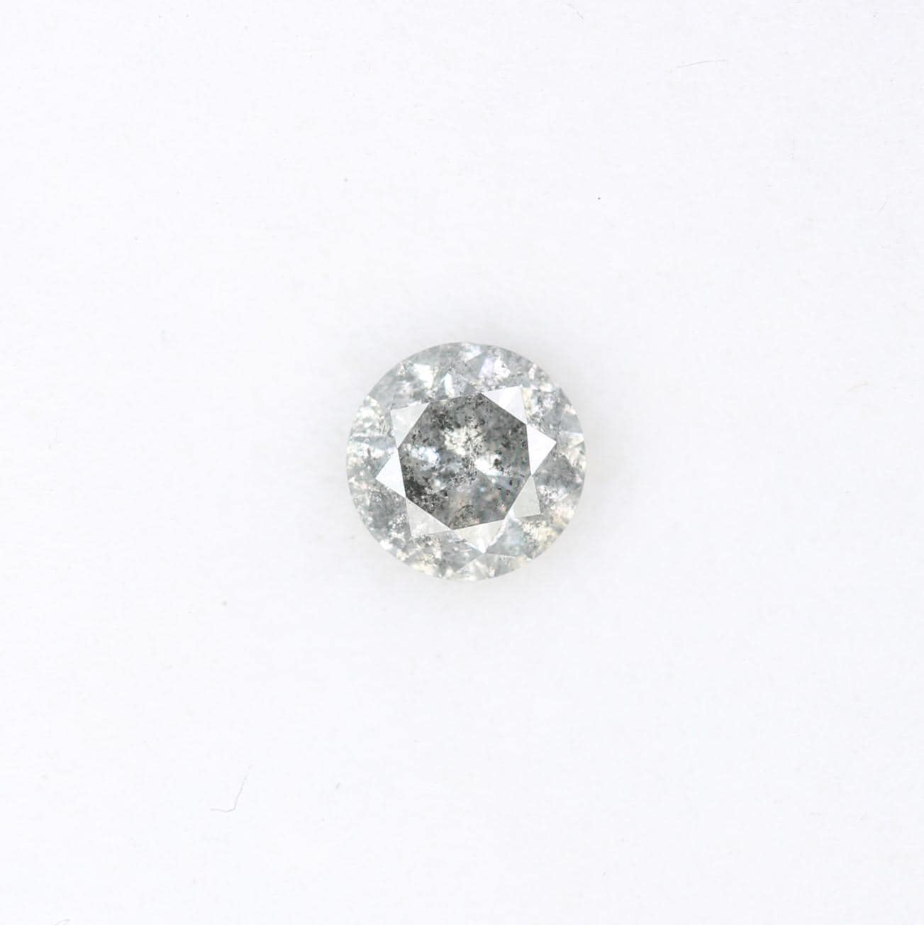 0.42 CT Unique Round Cut Salt and Pepper Diamond | Raw Natural Gem | Perfect for Custom Rings | Ideal for Weddings, Anniversaries, or Gifts