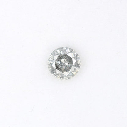 0.42 CT Unique Round Cut Salt and Pepper Diamond | Raw Natural Gem | Perfect for Custom Rings | Ideal for Weddings, Anniversaries, or Gifts