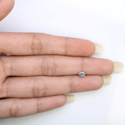 0.42 CT Unique Round Cut Salt and Pepper Diamond | Raw Natural Gem | Perfect for Custom Rings | Ideal for Weddings, Anniversaries, or Gifts