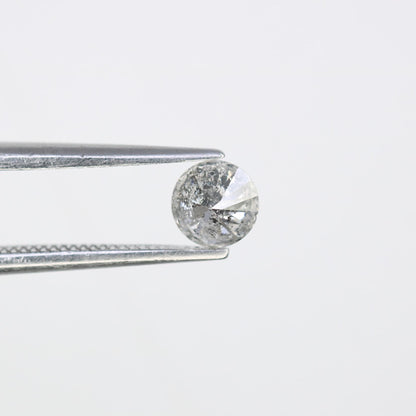 0.38 CT Radiant Round Cut Salt and Pepper Diamond | One-of-a-Kind Natural Gem | Perfect for Custom Jewelry | Unique Gifts and Celebrations