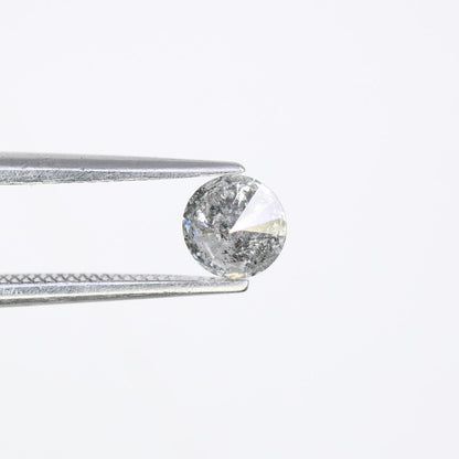 0.42 CT Distinct Round Cut Salt and Pepper Diamond | Unique Natural Stone | for Custom Engagement Rings | Perfect Gift for Special Moments