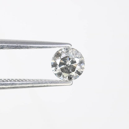0.41 CT Chic Round Cut Salt and Pepper Diamond | Unique Natural Stone | Perfect for Custom Rings | Ideal Gift for Weddings and Anniversaries
