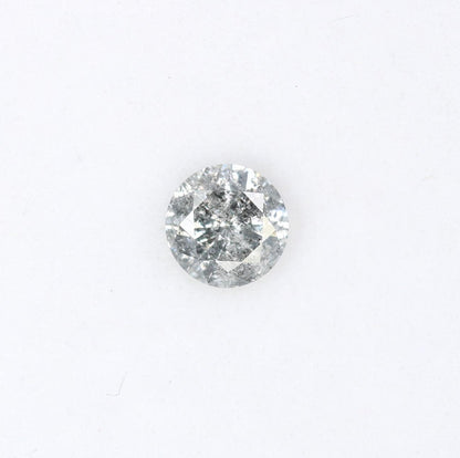 0.42 CT Distinct Round Cut Salt and Pepper Diamond | Unique Natural Stone | for Custom Engagement Rings | Perfect Gift for Special Moments