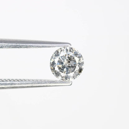 0.42 CT Unique Round Cut Salt and Pepper Diamond | Natural Gemstone | Ideal for Custom Rings | Perfect for Special Occasions and Gifts