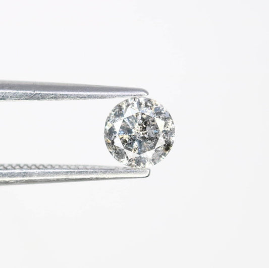 0.42 CT Unique Round Cut Salt and Pepper Diamond | Natural Gemstone | Ideal for Custom Rings | Perfect for Special Occasions and Gifts