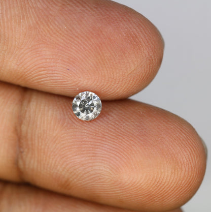 0.41 CT Chic Round Cut Salt and Pepper Diamond | Unique Natural Stone | Perfect for Custom Rings | Ideal Gift for Weddings and Anniversaries