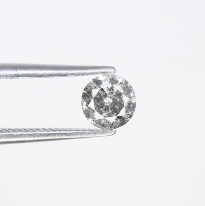 0.42 CT Artisan Round Cut Salt and Pepper Diamond | One-of-a-Kind Gem | Perfect for Custom Jewelry | Ideal for Engagements and Special Gifts