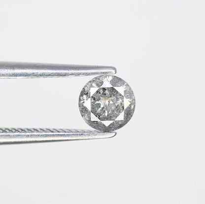 0.40 CT Round Cut Salt and Pepper Diamond | Unique Gemstone | Perfect for Custom Rings | Ideal for Weddings and Thoughtful Gifts