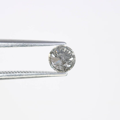 0.42 CT Artisan Round Cut Salt and Pepper Diamond | One-of-a-Kind Gem | Perfect for Custom Jewelry | Ideal for Engagements and Special Gifts