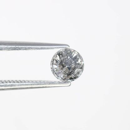 0.42 CT Unique Round Cut Salt and Pepper Diamond | Natural Gemstone | Ideal for Custom Rings | Perfect for Special Occasions and Gifts