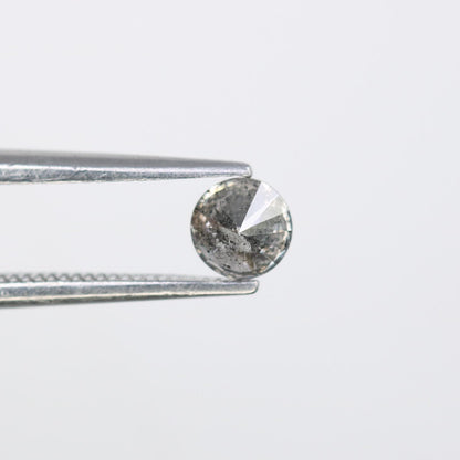 0.35 CT Loose Salt and Pepper Round Cut Diamond | Natural Ethical Gemstone | Unique Engagement Stone | Rustic Vintage-Inspired Jewelry