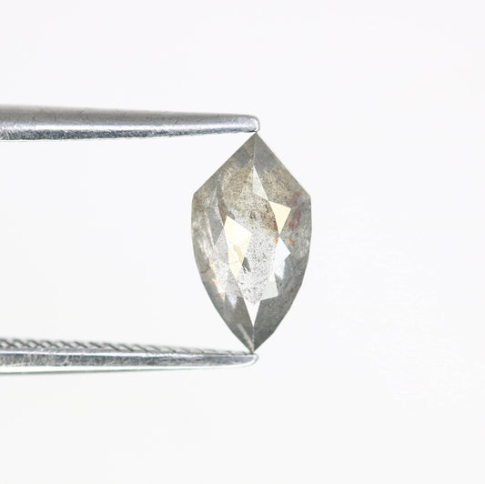 0.71 CT Shield-Shaped Salt and Pepper Diamond | Loose Grey Natural Gem | Earth-Mined Rose Cut | Perfect Christmas Gift for Anniversary Rings