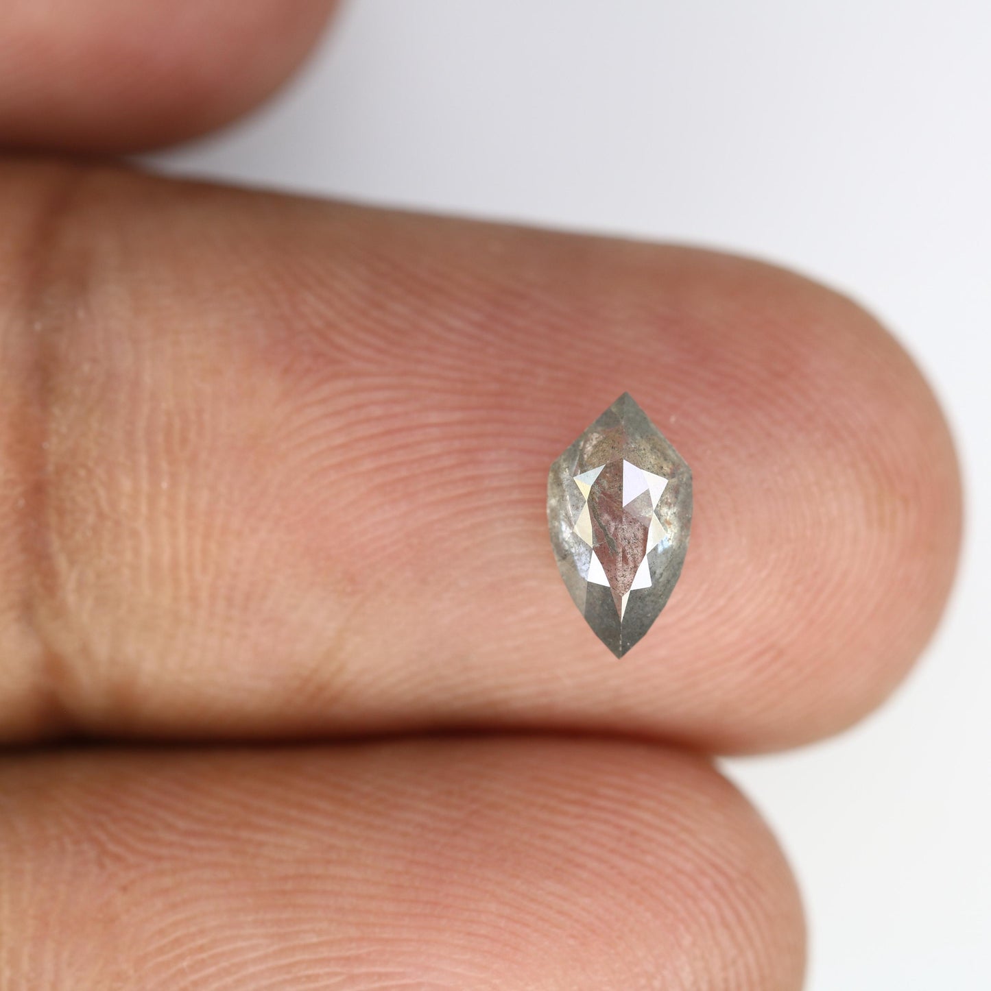 0.71 CT Shield-Shaped Salt and Pepper Diamond | Loose Grey Natural Gem | Earth-Mined Rose Cut | Perfect Christmas Gift for Anniversary Rings
