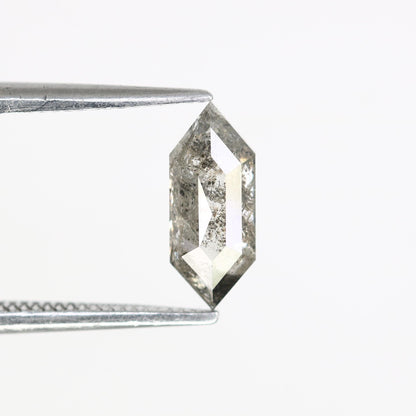 0.81  CT Hexagon Salt and Pepper Diamond | Loose Grey Earth-Mined Gem | Distinctive Rose Cut | Perfect Holiday Gift for Jewelry Lovers