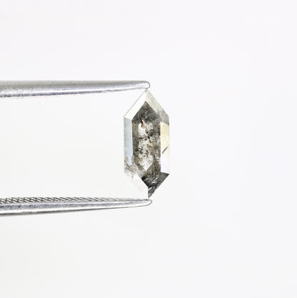 0.81  CT Hexagon Salt and Pepper Diamond | Loose Grey Earth-Mined Gem | Distinctive Rose Cut | Perfect Holiday Gift for Jewelry Lovers
