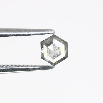 0.33  CT Hexagon Salt and Pepper Diamond | Loose Natural Grey Diamond | Earth-Mined Gemstone | Unique Gift for Engagement or Anniversary