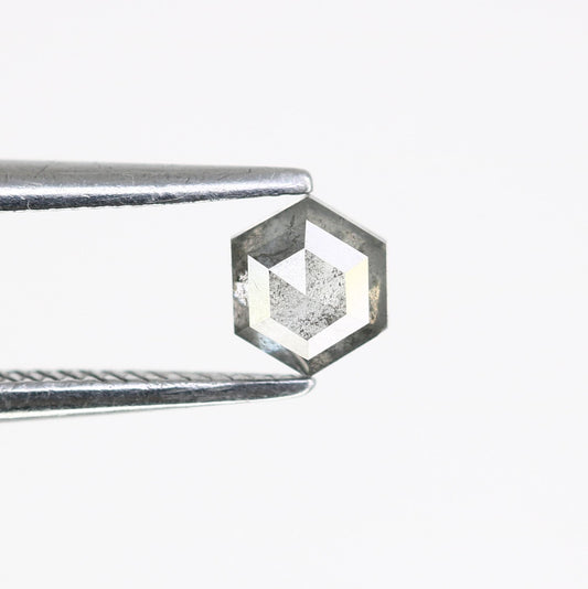 0.33  CT Hexagon Salt and Pepper Diamond | Loose Natural Grey Diamond | Earth-Mined Gemstone | Unique Gift for Engagement or Anniversary