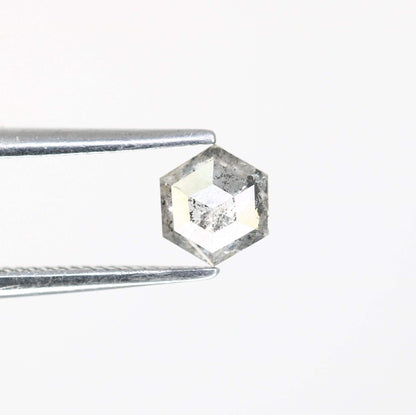 0.44  CT Natural Hexagon Salt and Pepper Diamond | Loose Grey Gem | Sourced Earth-Mined Stone Ideal Gift for Weddings or Special Occasions