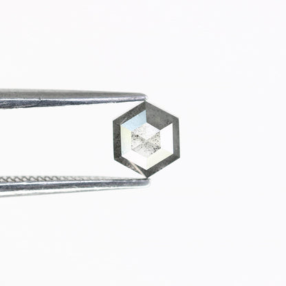 0.91 CT Hexagon-Shaped Salt and Pepper Diamond | Loose Natural Grey Gemstone | Sourced Earth-Mined Stone | Ideal Gift for Unique Jewelry