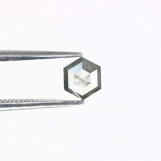 0.91 CT Hexagon-Shaped Salt and Pepper Diamond | Loose Natural Grey Gemstone | Sourced Earth-Mined Stone | Ideal Gift for Unique Jewelry