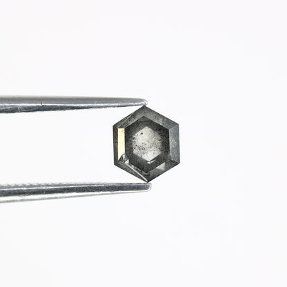 0.91 CT Hexagon-Shaped Salt and Pepper Diamond | Loose Natural Grey Gemstone | Sourced Earth-Mined Stone | Ideal Gift for Unique Jewelry