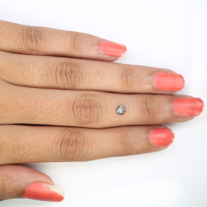 0.33  CT Hexagon Salt and Pepper Diamond | Loose Natural Grey Diamond | Earth-Mined Gemstone | Unique Gift for Engagement or Anniversary