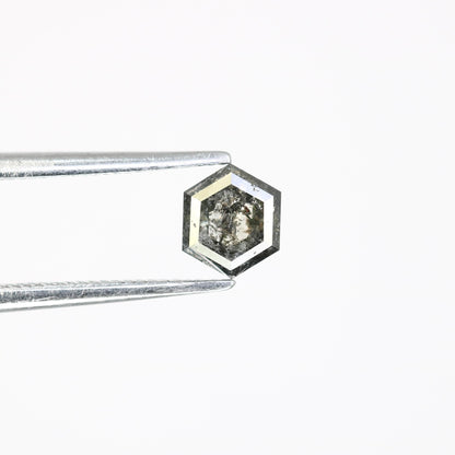 0.58  CT Hexagon Diamond | Loose Natural Salt and Pepper Gem | Sourced Grey Stone | Perfect for Custom Engagement Rings Distinctive Jewelry
