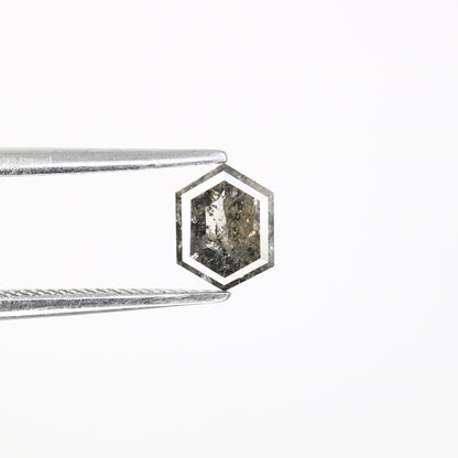 0.72 CT Hexagon Diamond | Loose Natural Salt and Pepper Gem | Ethically Sourced Grey Stone | Ideal for Bespoke Jewelry and Special Gifts