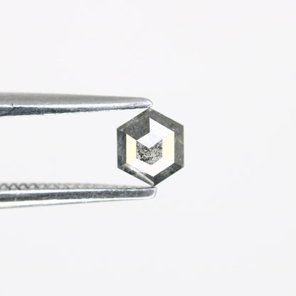 0.31 CT Hexagon Salt and Pepper Diamond | Loose Natural Grey Gem | Sourced Earth-Mined Treasure | Ideal Gift for Distinctive Jewelry Designs