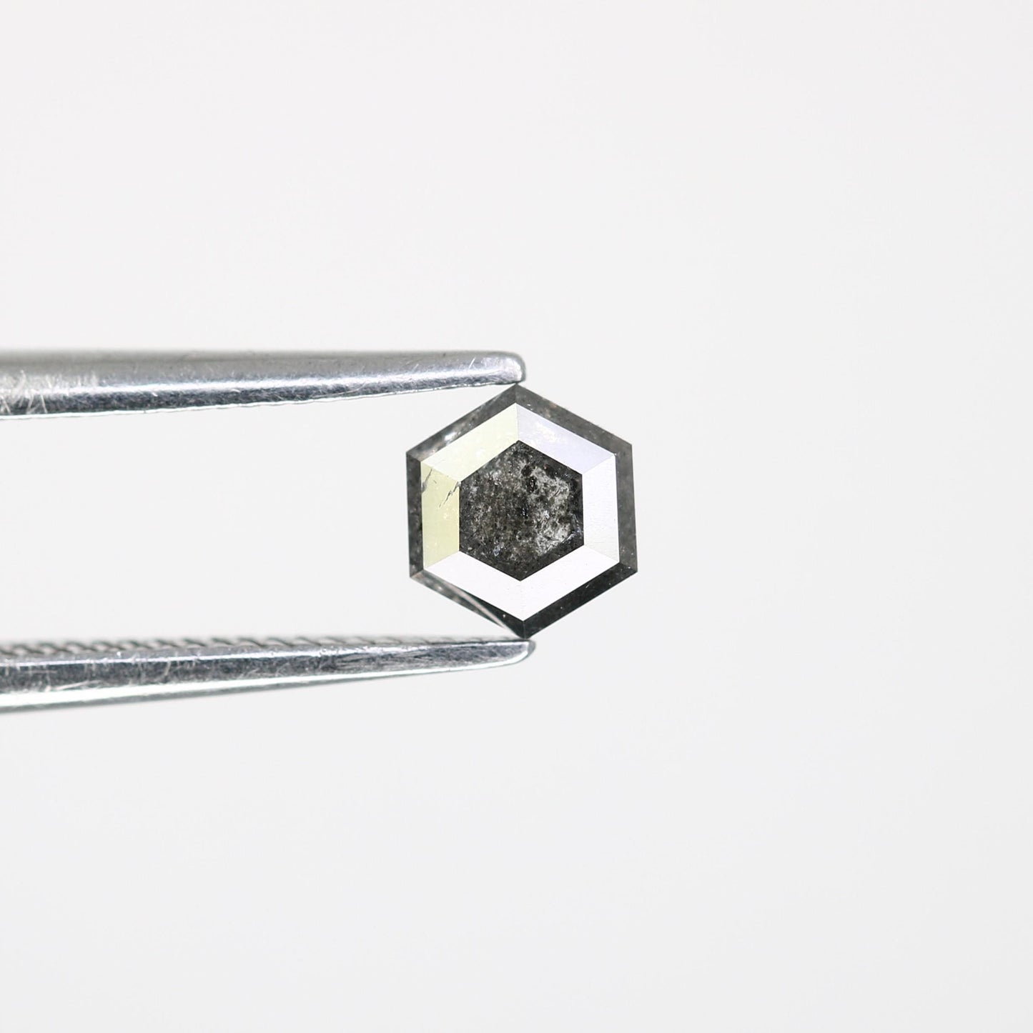 0.50 CT Hexagon Salt and Pepper Diamond | Loose Natural Grey Gem | Ethically Mined Earth Stone | Unique Gift for Modern Jewelry Lovers
