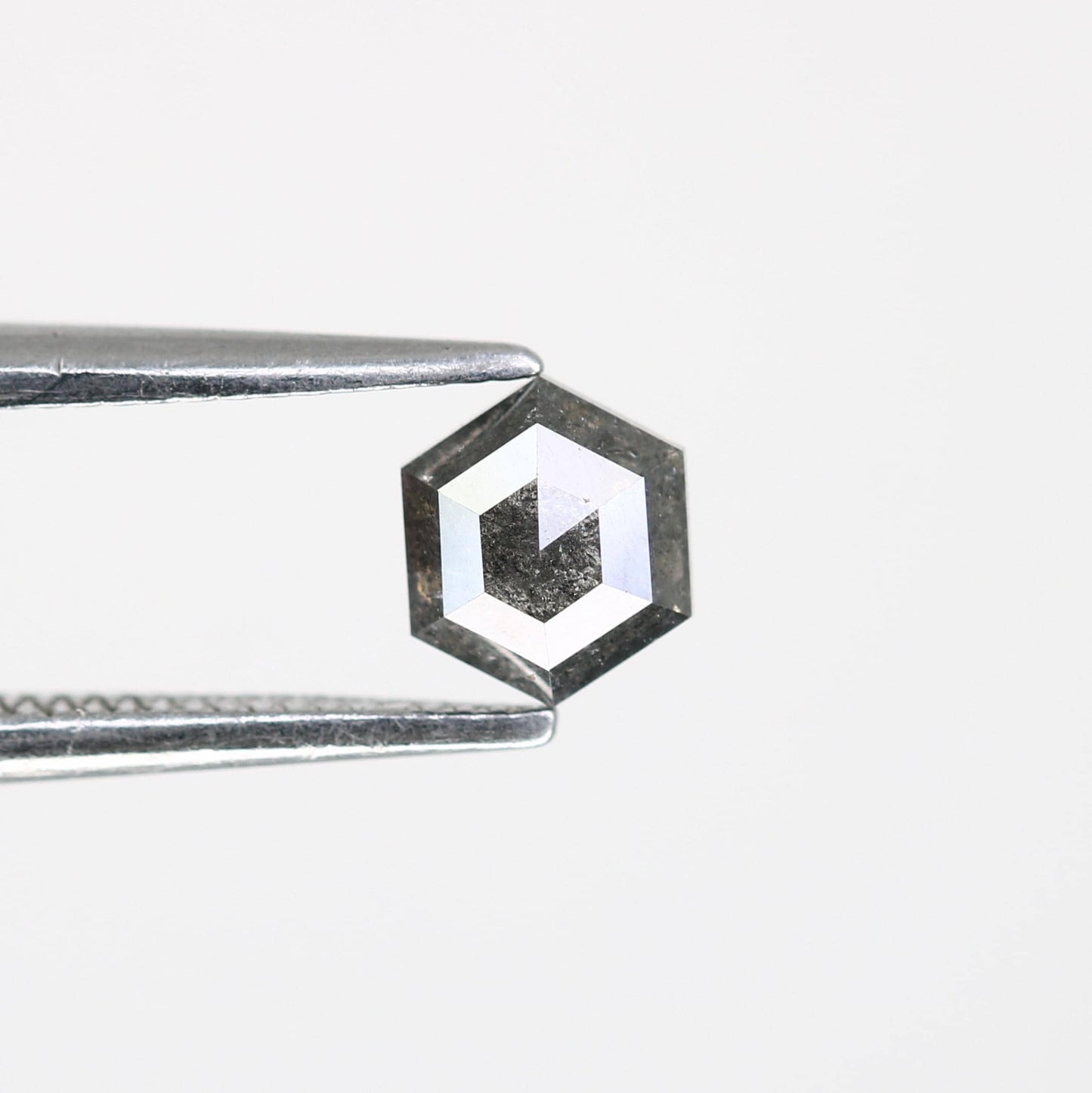 0.50 CT Hexagon Salt and Pepper Diamond | Loose Natural Grey Gem | Ethically Mined Earth Stone | Unique Gift for Modern Jewelry Lovers